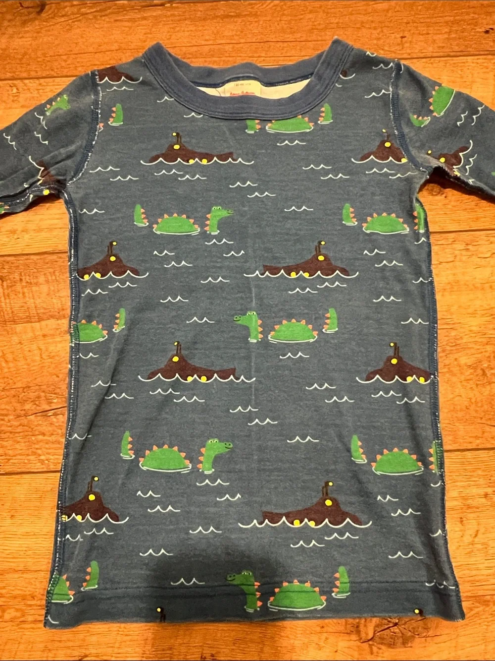 Hanna Andersson Boys Sea Monster Short Pajamas Set, size 8